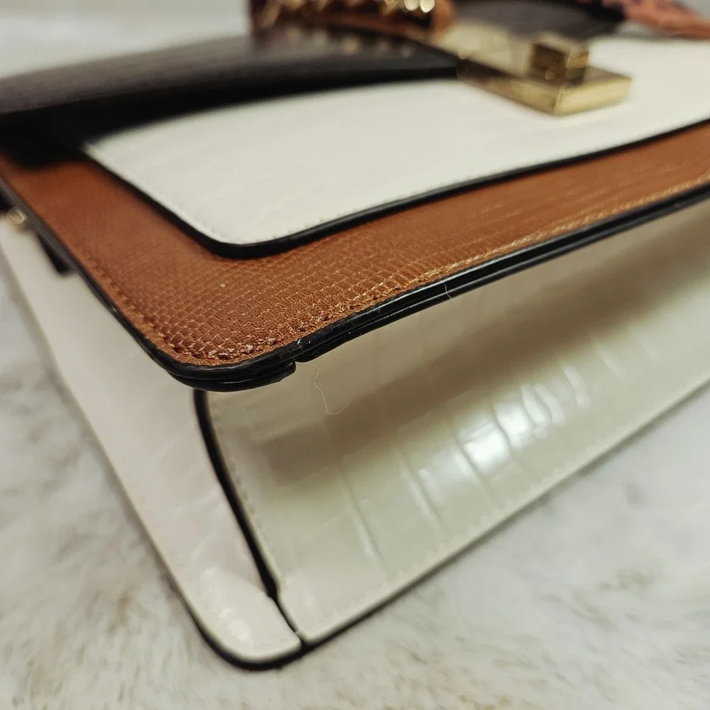 Aldo Handbag Satchel Croc‎ Embossed Adj Crossbody Strap Office Core Capsule